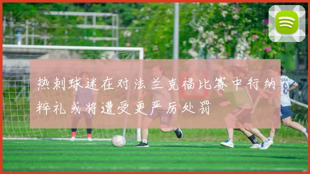 热刺球迷在对法兰克福比赛中行纳粹礼或将遭受更严厉处罚